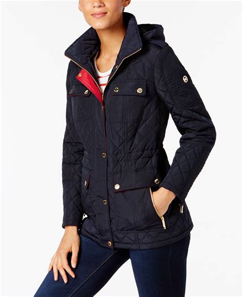 quilted michael kors jacket|michael kors water resistant jacket.